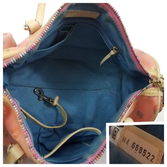 DOONEY & BOURKE Pink Monogram Barrel Handbag Purse - Picture 8 of 8